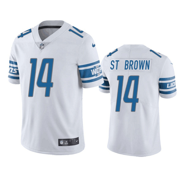 Youth Detroit Lions #14 Amon-Ra St. Brown White Vapor Untouchable Limited Stitched Jersey